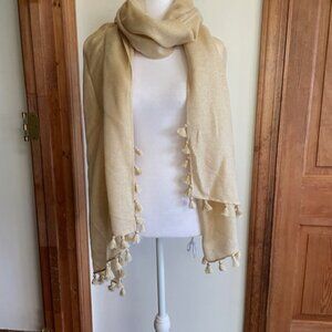 LILLY PULITZER Lana Almond Fringe Scarf Wrap